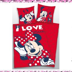 Housse de couette + taie d'oreiller Minnie