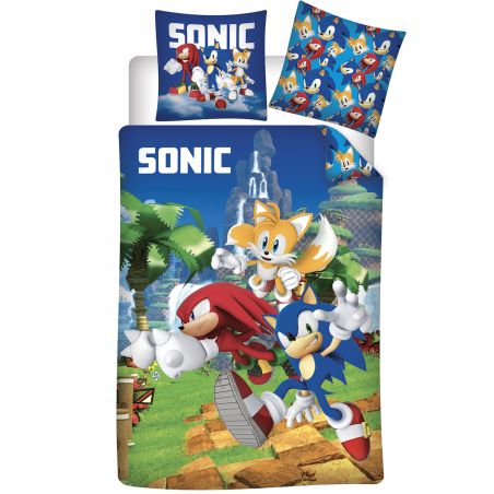 Housse de couette + taie d'oreiller Sonic