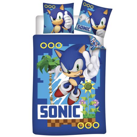 Housse de couette + Taie d'oreiller Sonic