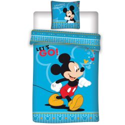 Housse de couette + taie d'oreiller Mickey