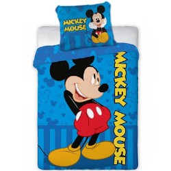 Housse de couette + taie d'oreiller Mickey