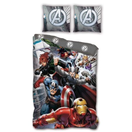 Housse de couette + taie d'oreiller Avengers