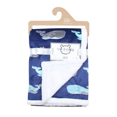 Plaid polaire baleine Tom Kids