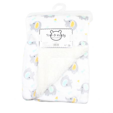 Plaid polaire elephants Tom Kids